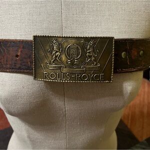 L.L. Bean Brown Leather Belt with Brass Buckle